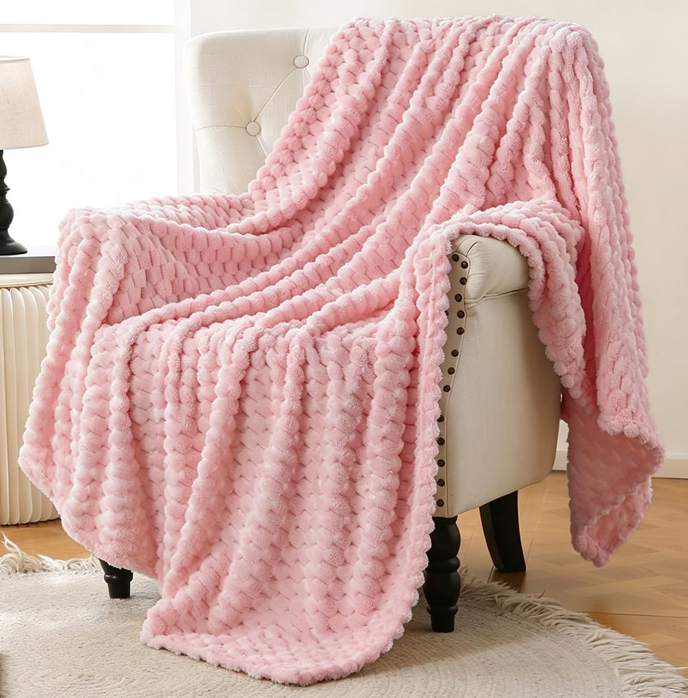Bnuitland Burnt Orange Flannel Throw Blanket (50X40 inches), 300 GSM Fleece Cozy Warm Soft Lightweight Bed Sofa Blanket for Babys and Pets, Suitable for All Seasons