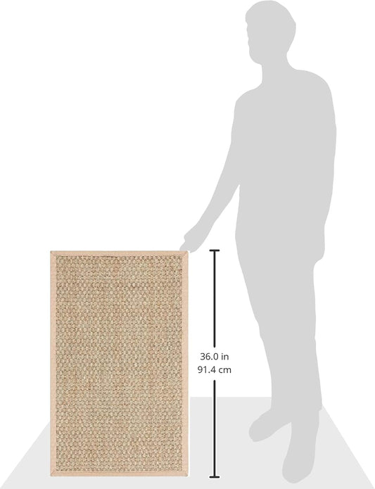 SAFAVIEH Natural Fiber Accent Rug 2x3 Textured, Natural & Beige NF114A
