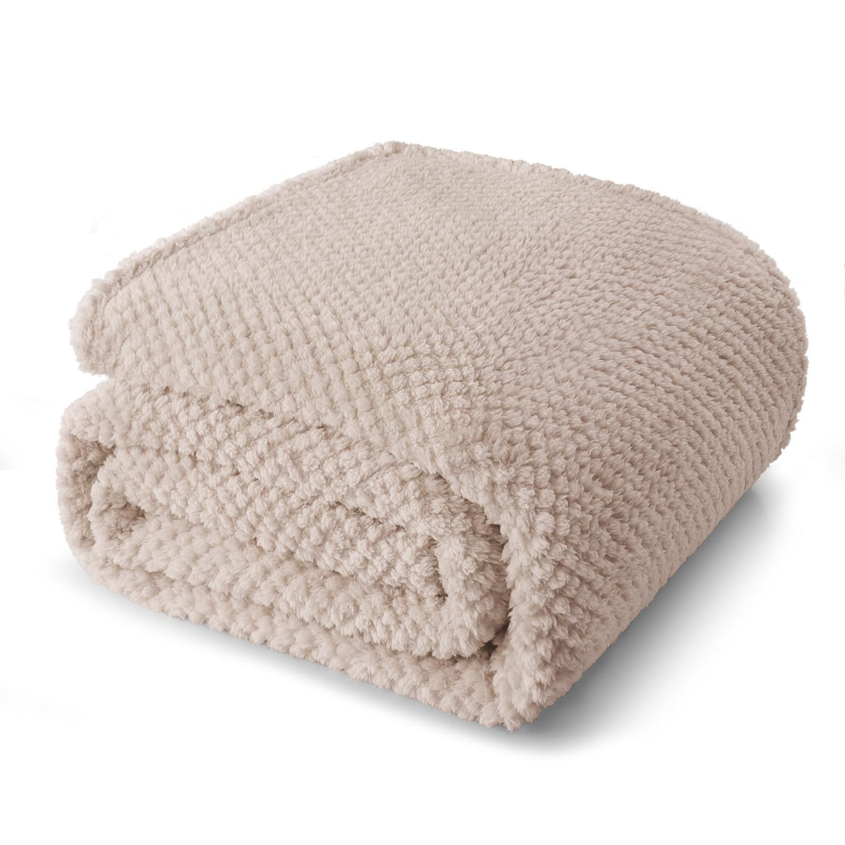Whale Flotilla Extra Large Fuzzy Fleece Throw Blanket for Couch, 50x70 Inch Fluffy Warm Soft Jacquard Blankets for All Season, Lightweight and Cozy, Ivory