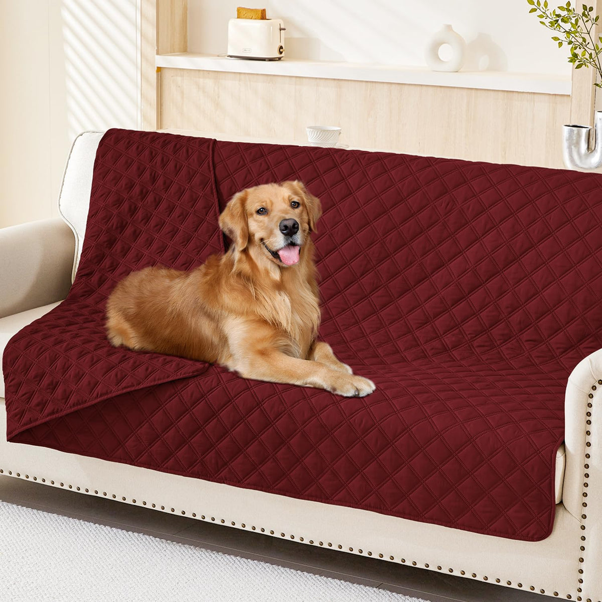 Smiry Waterproof Reversible Pet Couch Covers for Dogs
