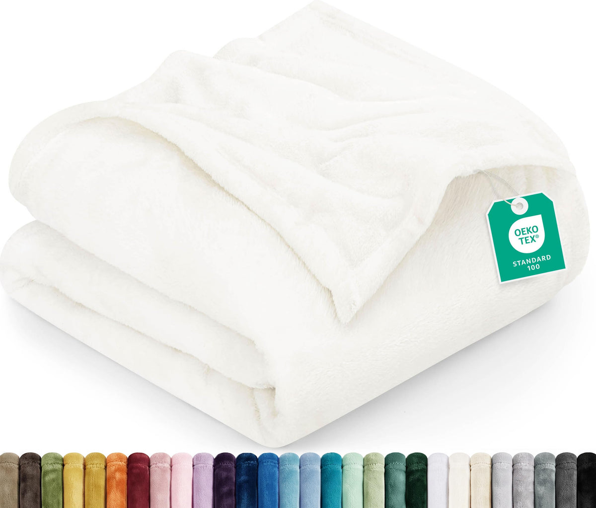 Utopia Bedding Ultra Soft Fleece Bed Blanket Throw Size Grey (50x60 Inches)