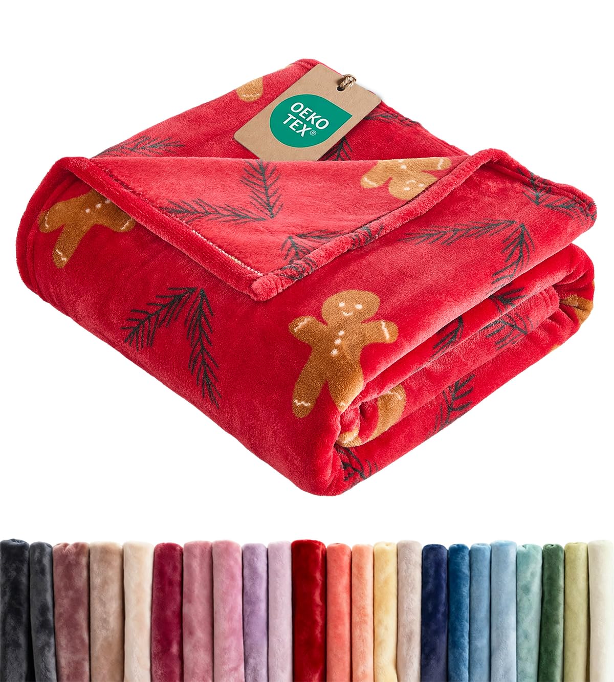 Fleece Blanket Throw Size - Ultra-Soft Warm Flannel Fleece Blanket - Cream