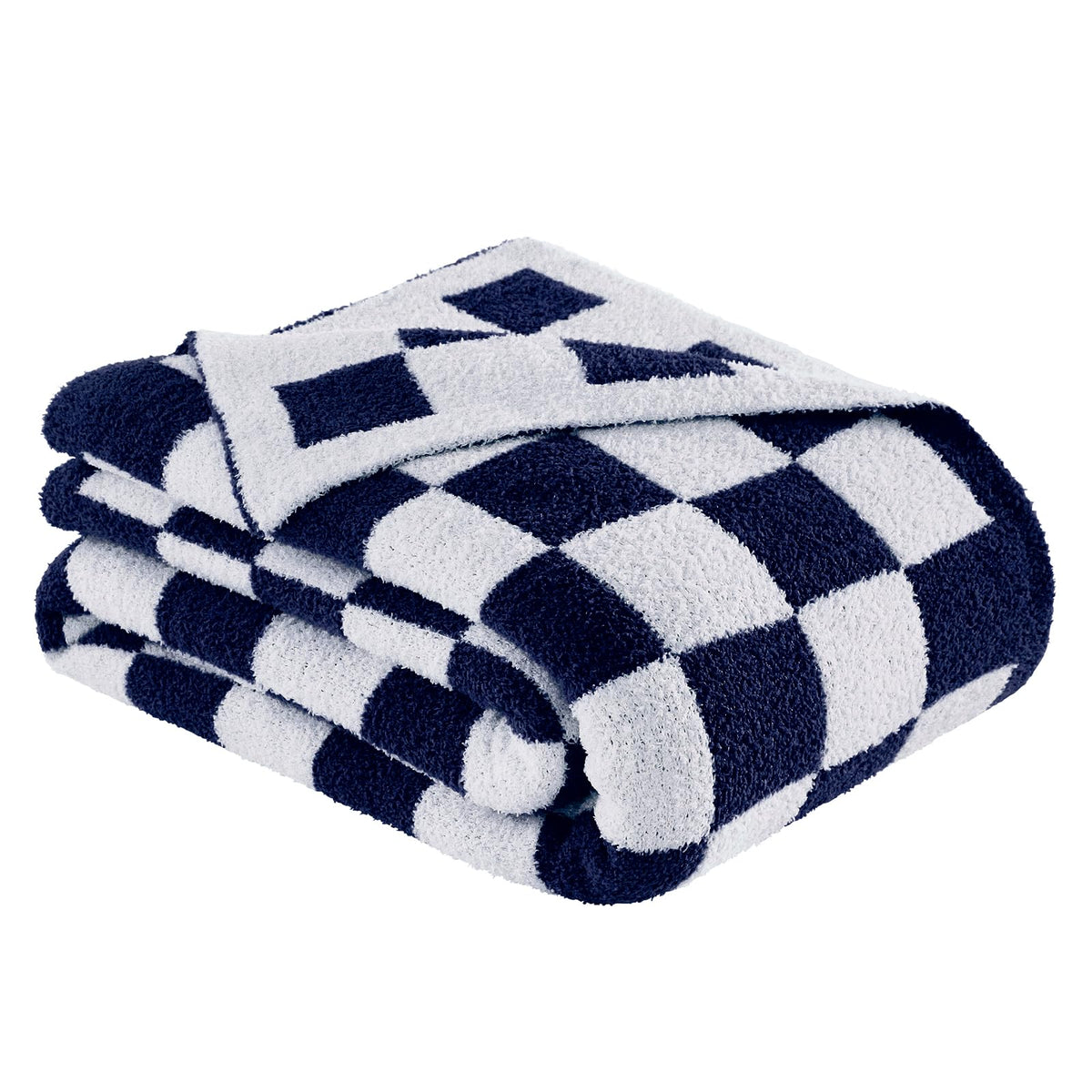 Checkered Throw Blanket for Couch, Soft Cozy Warm Knitted Blankets