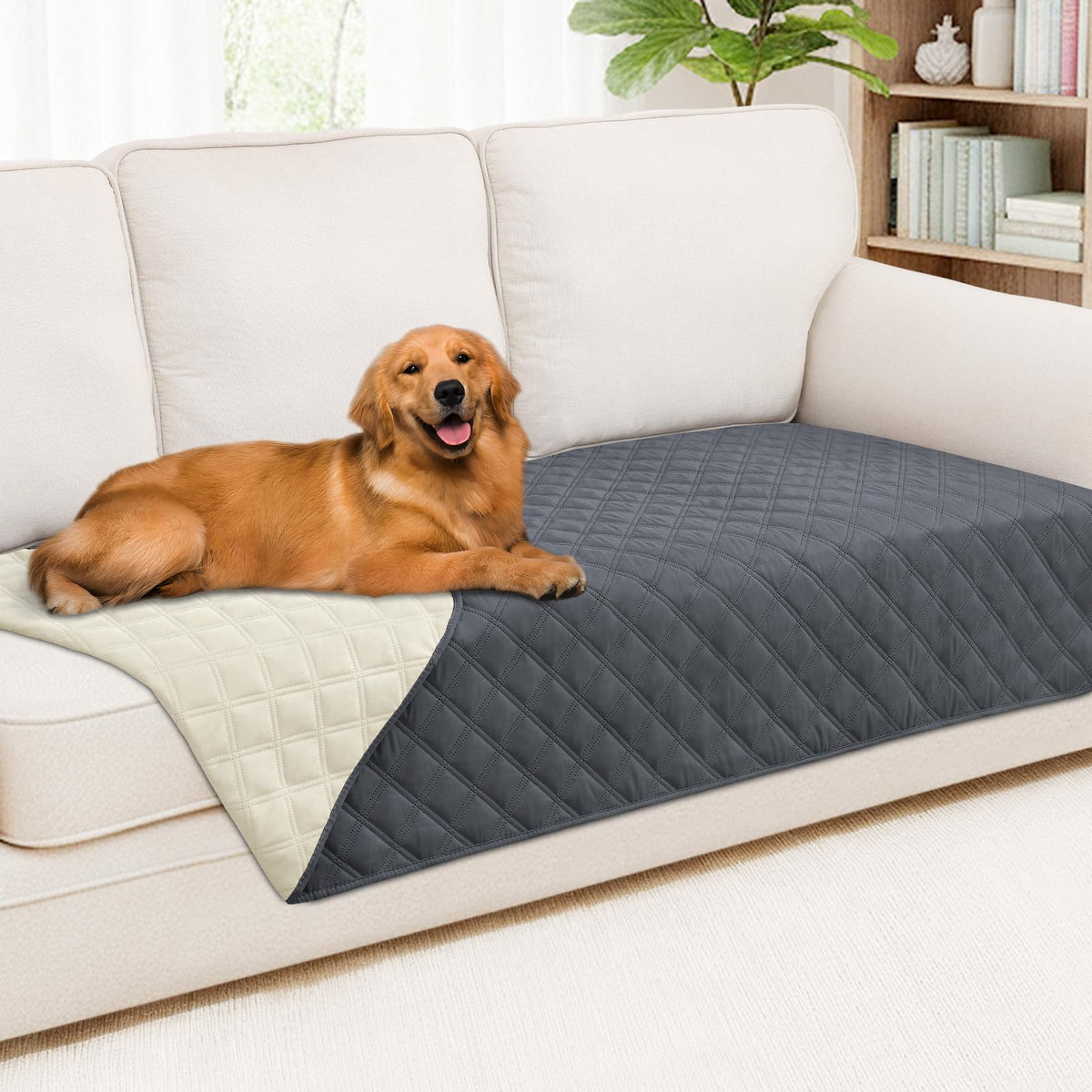 Smiry Waterproof Reversible Pet Couch Covers for Dogs