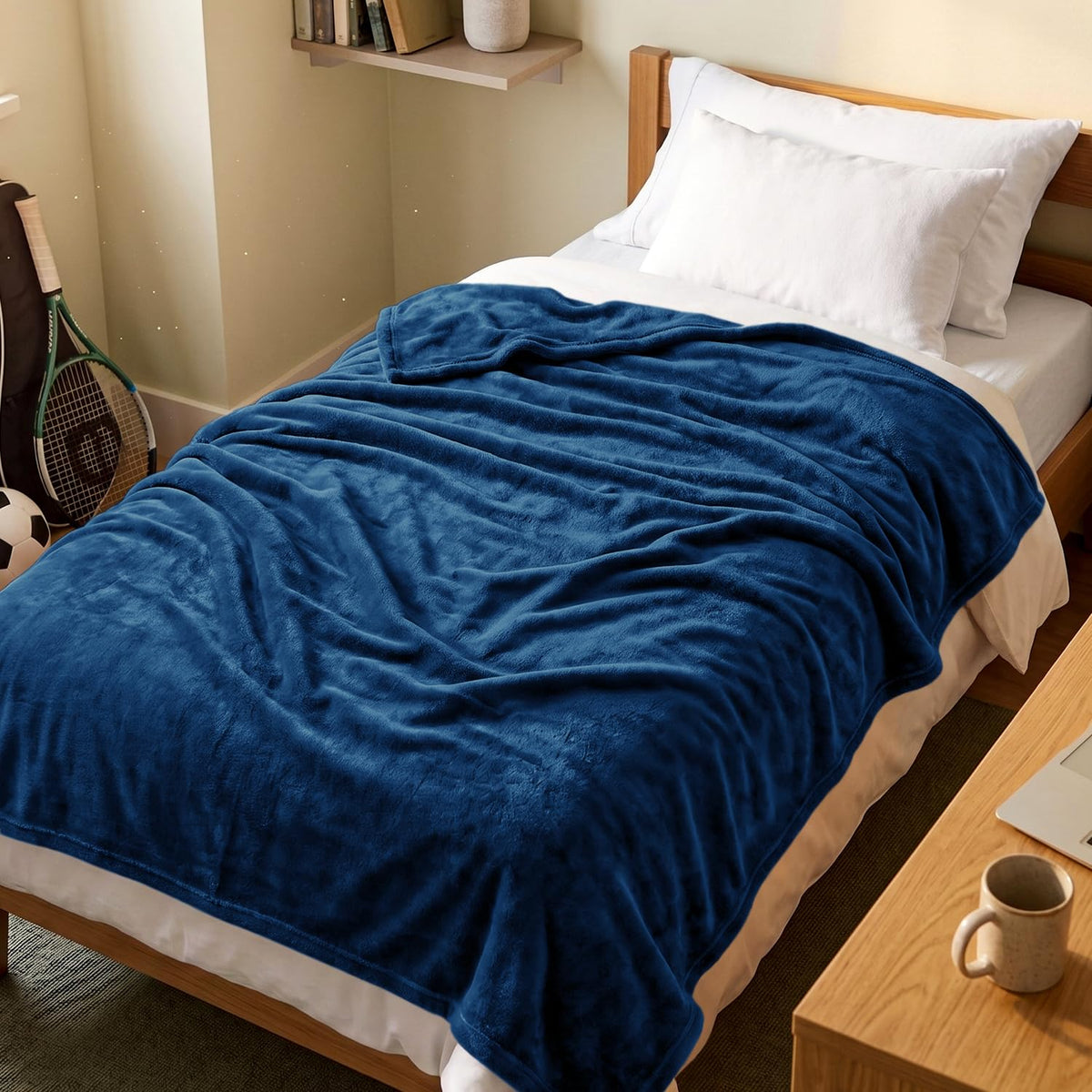 Utopia Bedding Ultra Soft Fleece Bed Blanket Throw Size Grey (50x60 Inches)