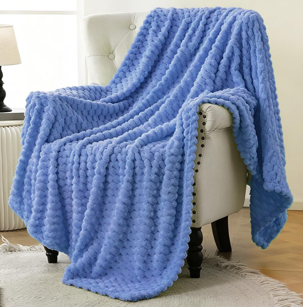 Bnuitland Burnt Orange Flannel Throw Blanket (50X40 inches), 300 GSM Fleece Cozy Warm Soft Lightweight Bed Sofa Blanket for Babys and Pets, Suitable for All Seasons