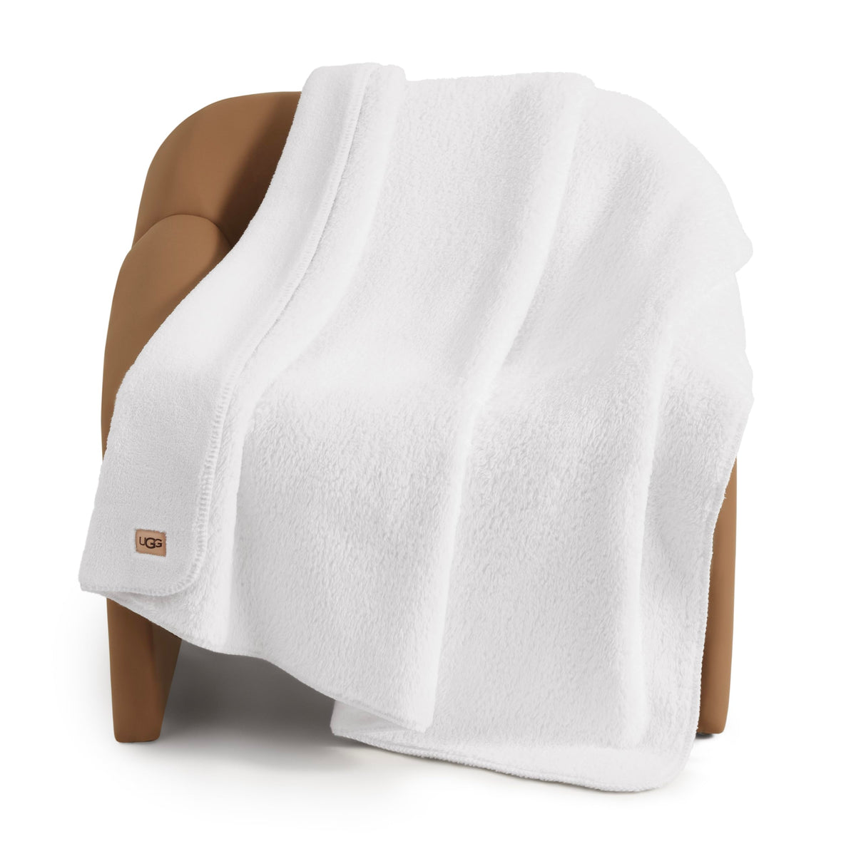 UGG Whitecap Throw Blanket, Soft Fleece Blanket, 50" x 70", Seal Grey