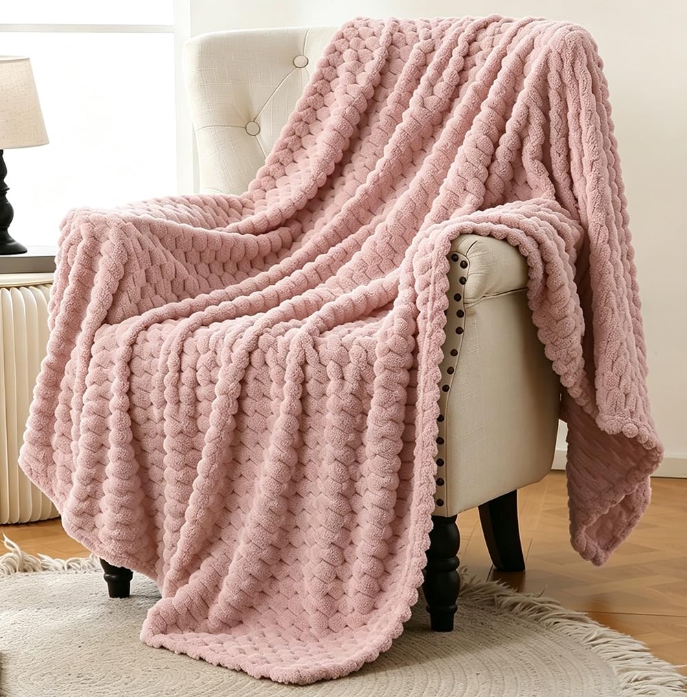 Bnuitland Burnt Orange Flannel Throw Blanket (50X40 inches), 300 GSM Fleece Cozy Warm Soft Lightweight Bed Sofa Blanket for Babys and Pets, Suitable for All Seasons