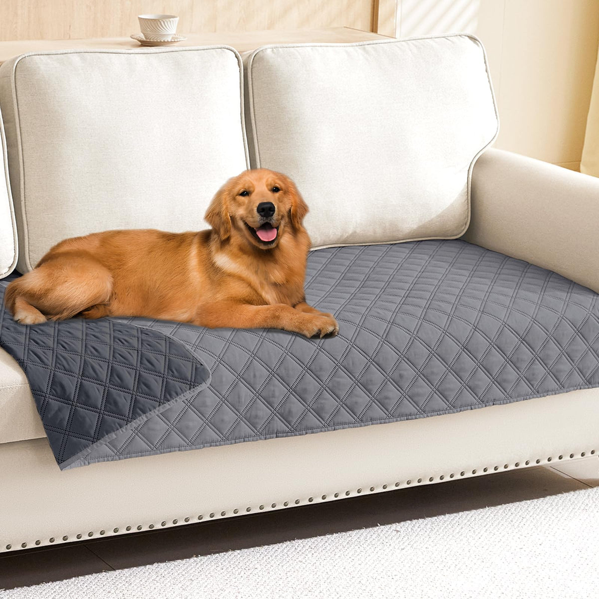 Smiry Waterproof Reversible Pet Couch Covers for Dogs