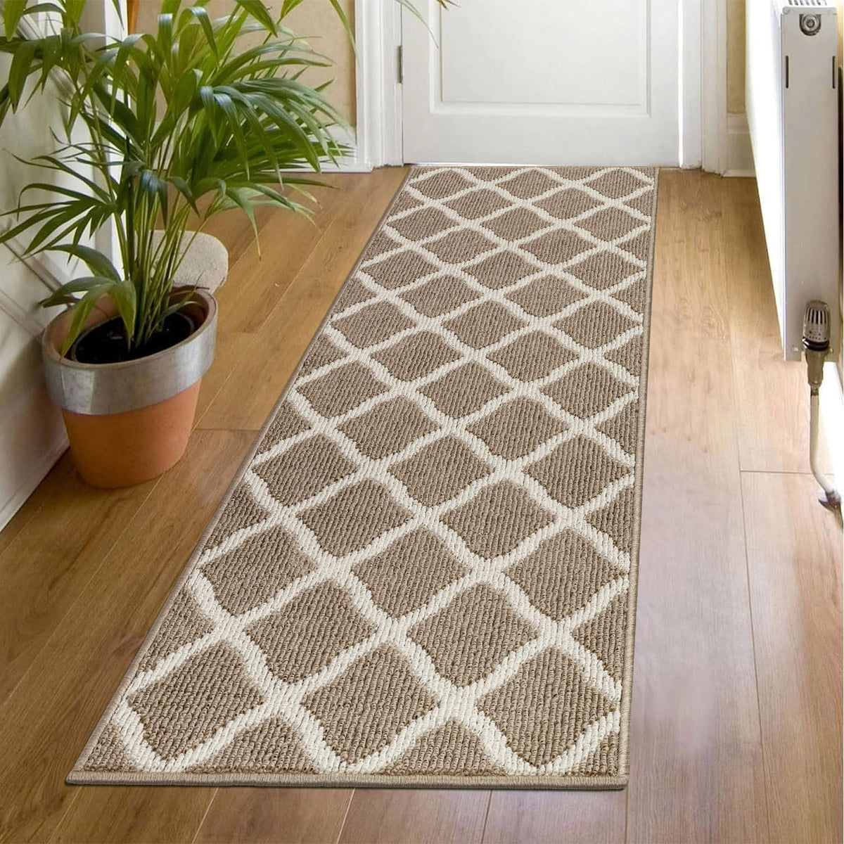 SHACOS Door Mats 20"x32" Indoor Washable Kitchen Entryway Rug Non Slip Absorbent Floor Mat for Home Entrance Garage, Light Gray