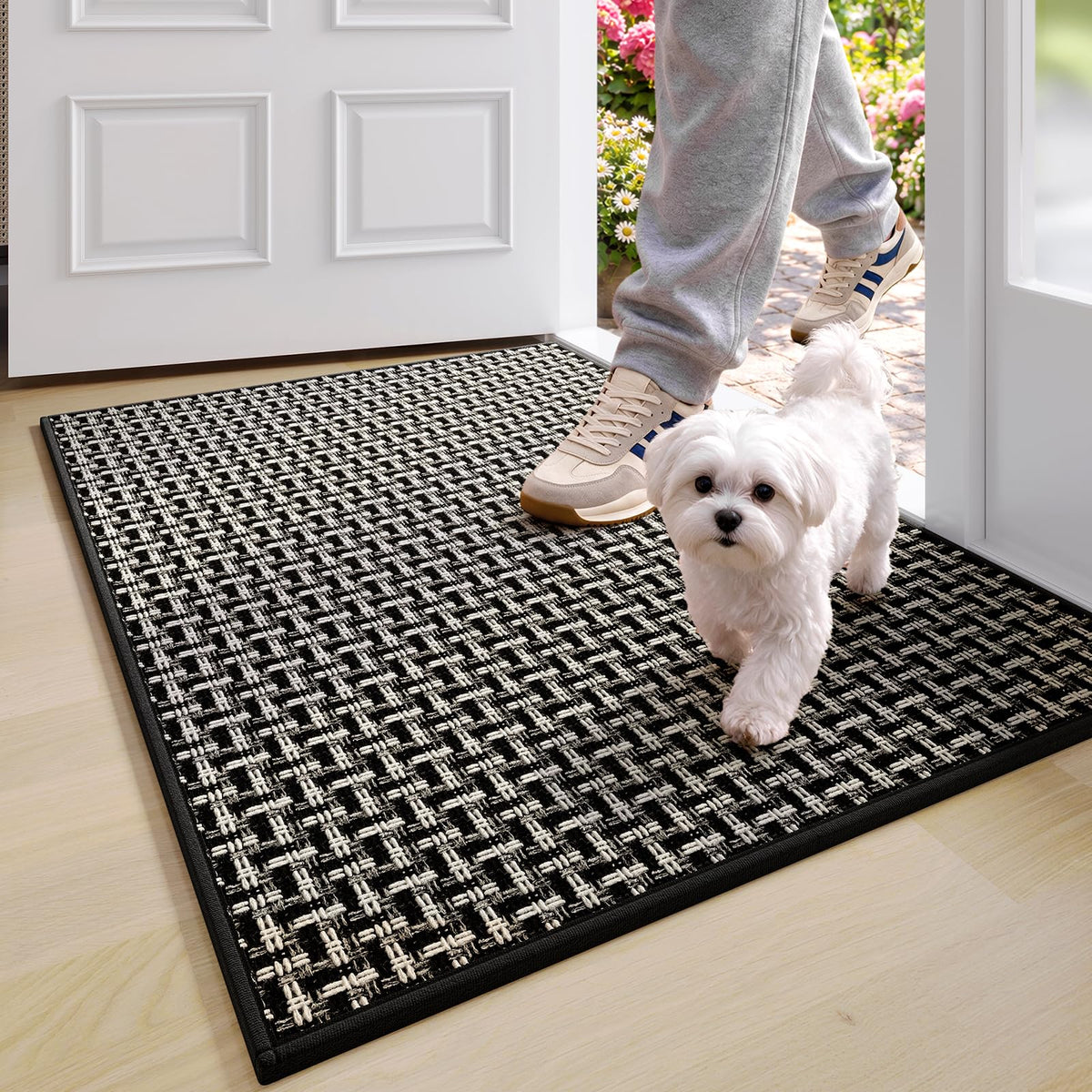 YDKGL Front Door Mat Indoor Entrance Non Slip Entry Doormat Gray 17"x30"