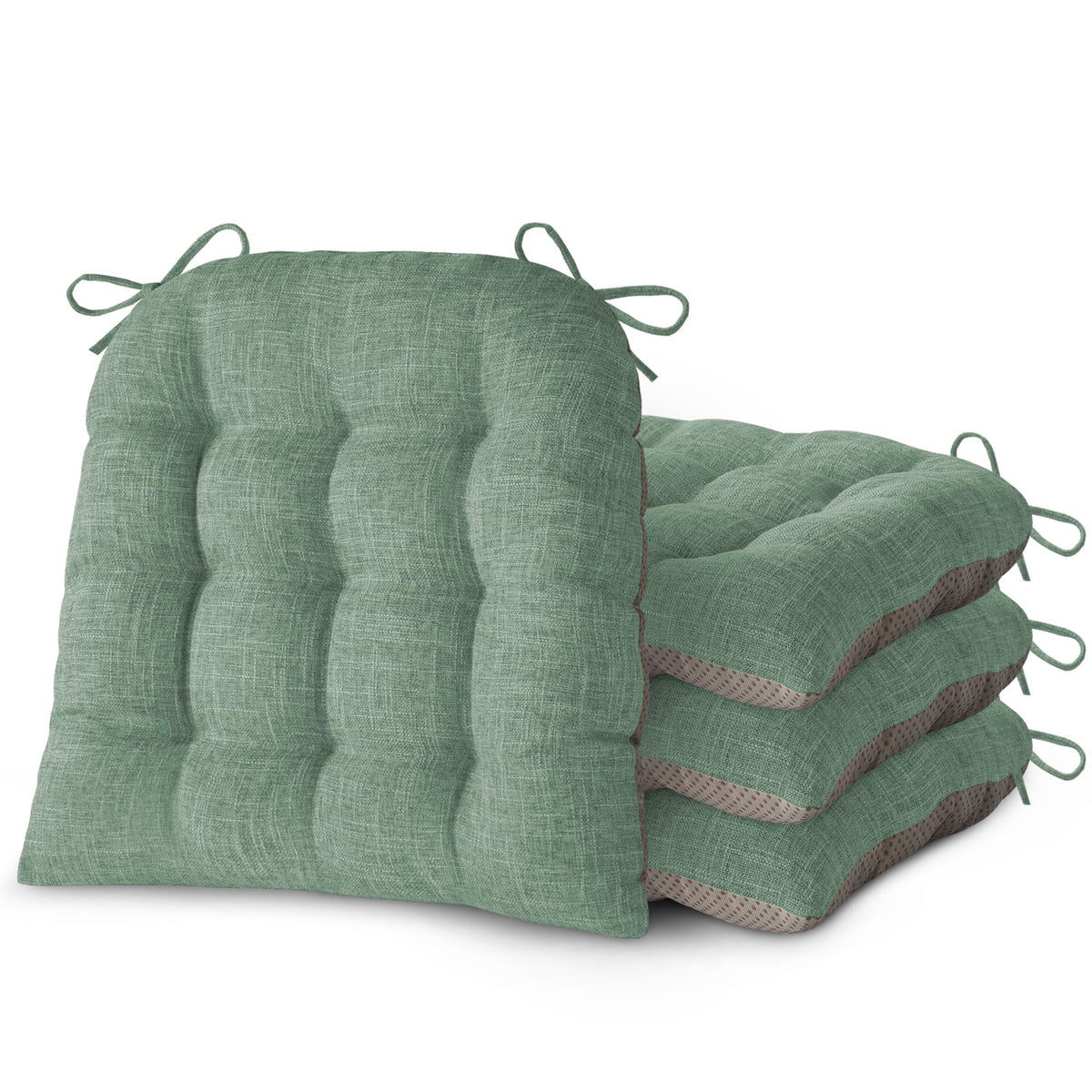 Chair Cushions for Dining Chairs Set of 2 18x16.5x3 in Beige