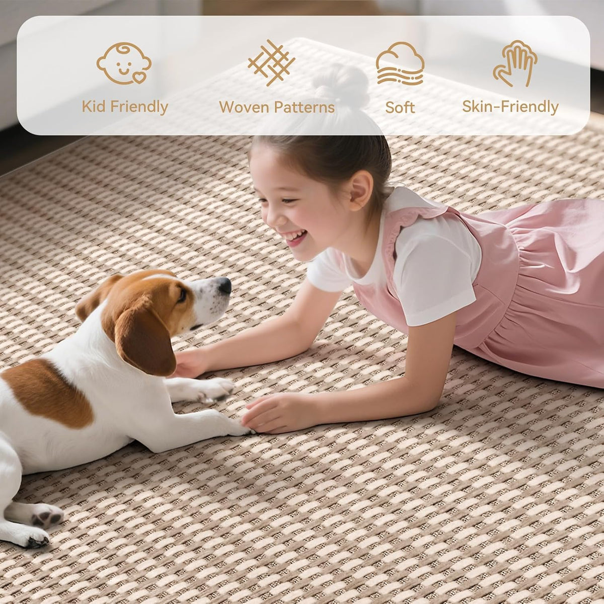 YDKGL Indoor Front Door Mat Entryway Rug Non Slip Washable Brown 2x3 ft