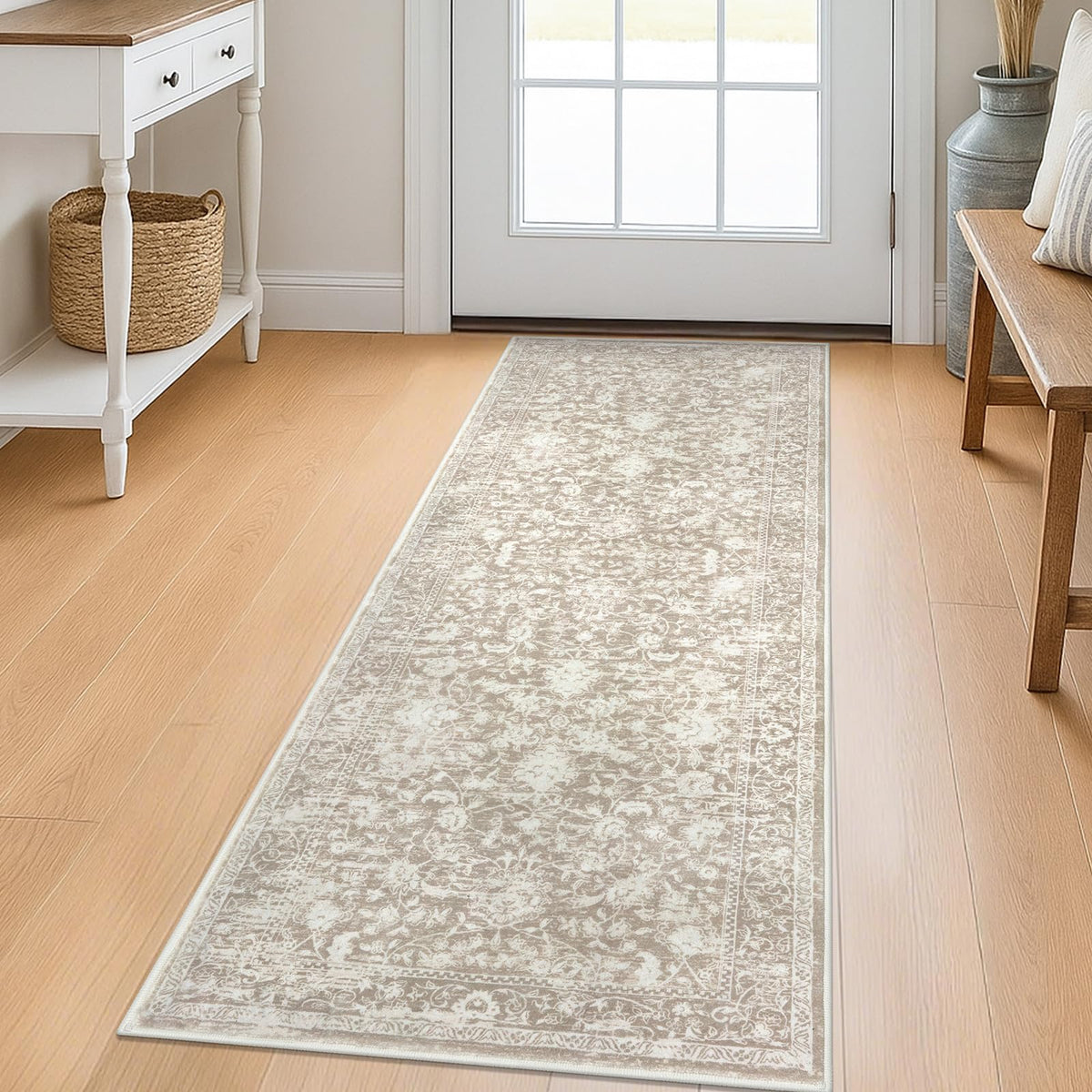 KILOCOCO 2x3 Washable Rug Small Entryway Rugs Indoor Door Mat, Blue/Navy