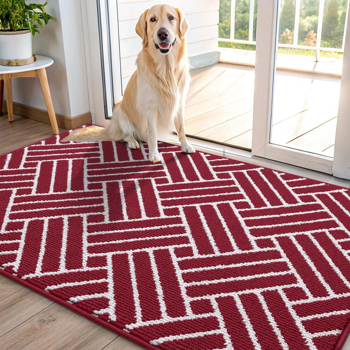 OLANLY Indoor Door Mat 32x20, Low-Profile Dirt Resistant Doormat, Grey