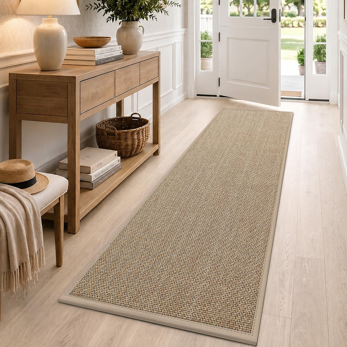 DEXI Ultra Thin Indoor Door Mat 24x36, Entrance Doormats, Beige