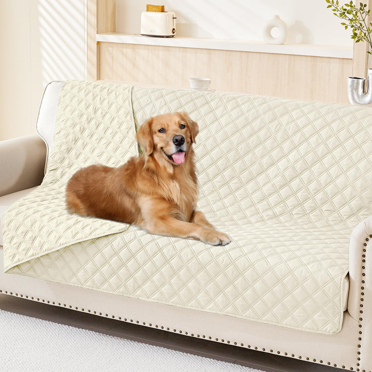 Smiry Waterproof Reversible Pet Couch Covers for Dogs