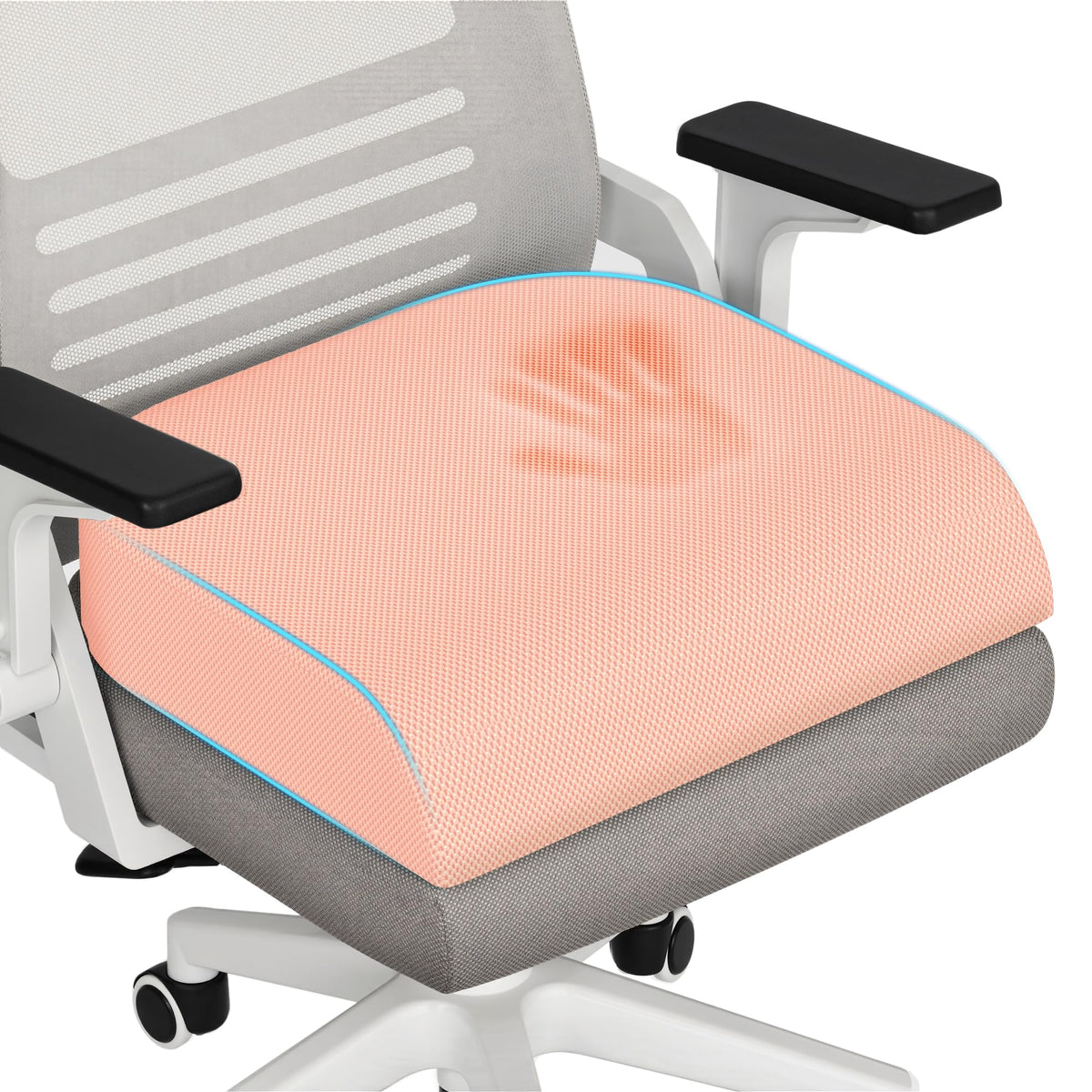 TranquilRelax 3-Inch Memory Foam Seat Cushion for Office Chair, Large