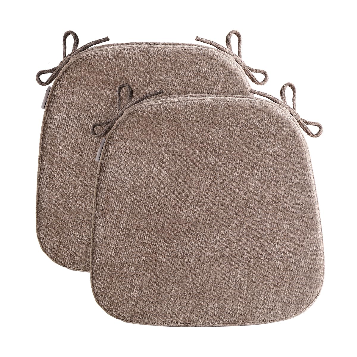Chair Cushions for Dining Chairs, Washable Chair Pads, Beige, 4 Pack