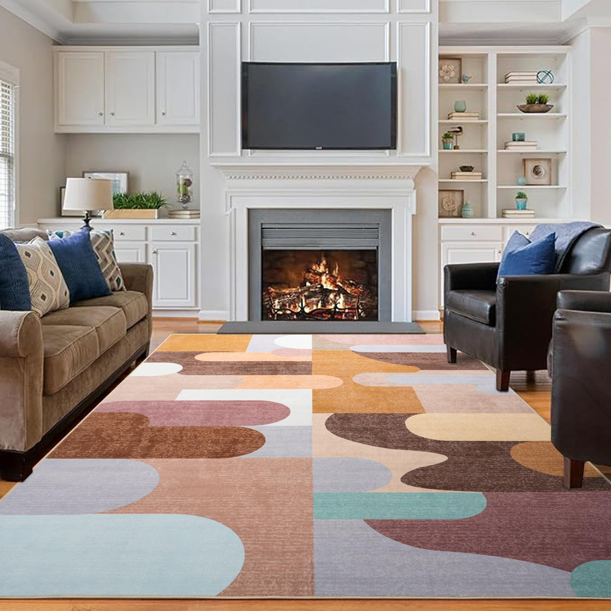 Entrance Rugs Indoor 2x3 Grey Entry Rug Washable Abstract Small Area Rug Non-Slip Low Pile Throw Rugs for Entryway, Kitchen Floor, Front Door Indoor Door Mat, Bathroom, Bedroom Bedside