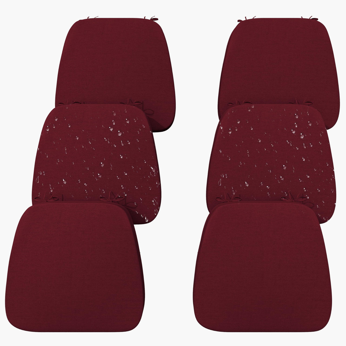 17'' x 16'' x 2.5"Thick Chair Cushions for Dining Chairs, 4 Pack WaterProof Easy Clean Kitchen Chair Pads with Ties and Non-Slip Backing - 30D High Elastic Foam Soft Kitchen Chair Cushions