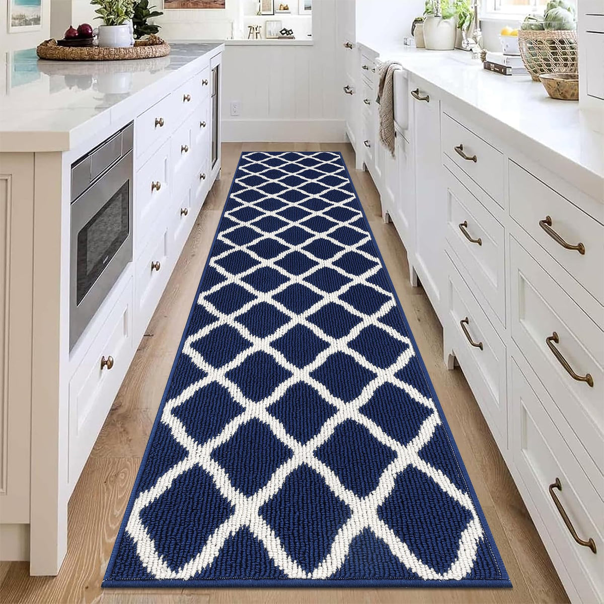 SHACOS Door Mats 20"x32" Indoor Washable Kitchen Entryway Rug Non Slip Absorbent Floor Mat for Home Entrance Garage, Light Gray