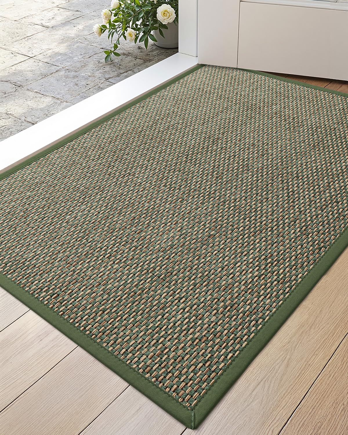 DEXI Ultra Thin Indoor Door Mat 24x36, Entrance Doormats, Beige