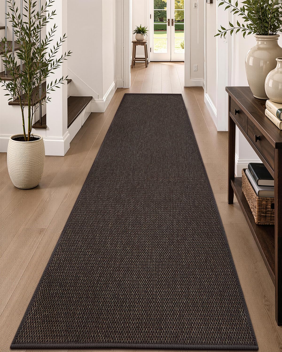Color&Geometry Ultra-Thin Indoor Door Mat Entrance, 17"x30" Heather Khaki