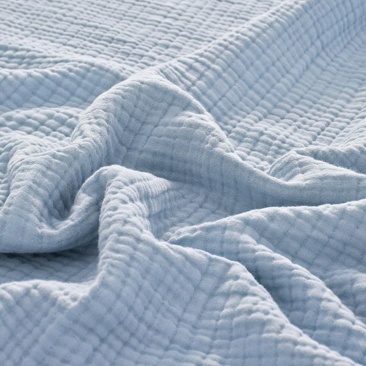 PHF 100% Cotton Muslin Blanket for Adults, Queen Size 90"X90", Taupe