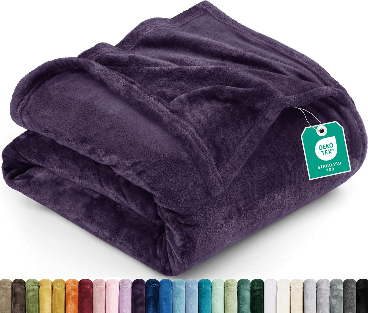 Utopia Bedding Ultra Soft Fleece Bed Blanket Throw Size Grey (50x60 Inches)