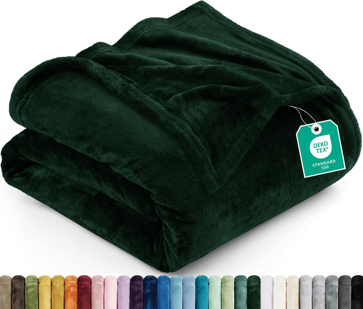 Utopia Bedding Ultra Soft Fleece Bed Blanket Throw Size Grey (50x60 Inches)
