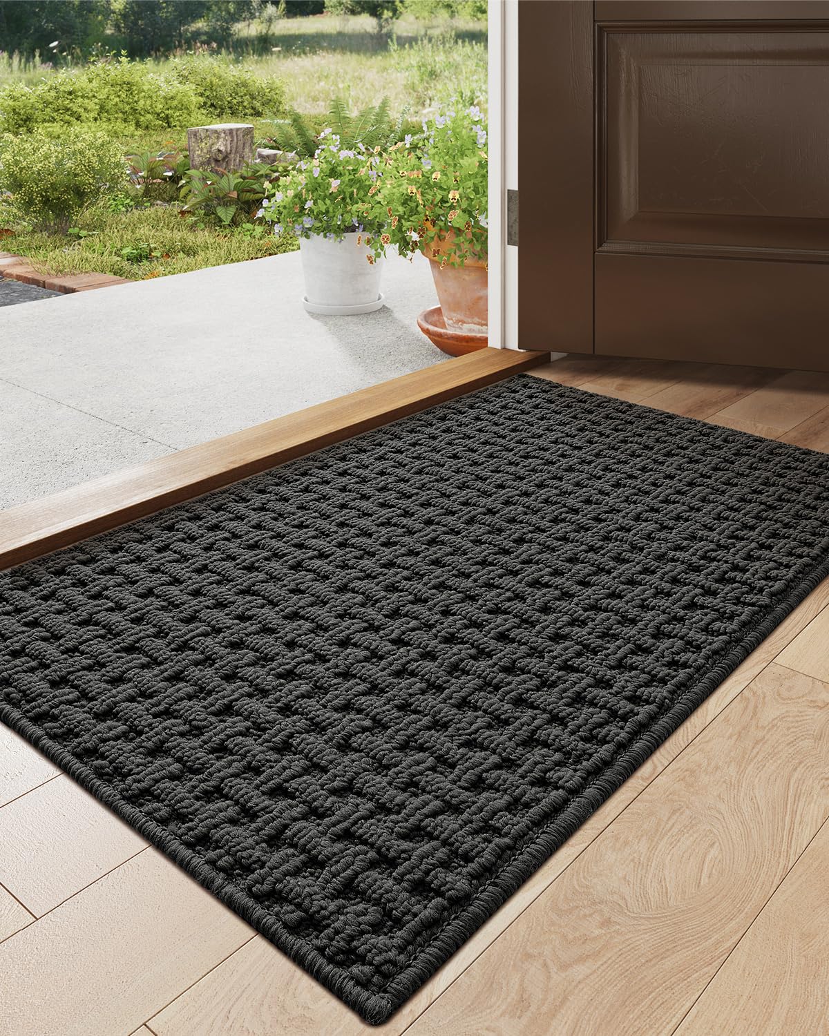 DEXI Door Mat Indoor Entrance 24x36, Entryway Doormats, Beige