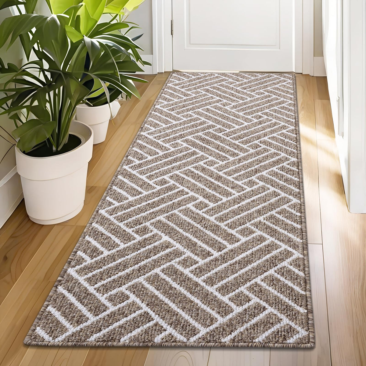 OLANLY Indoor Door Mat 32x20, Low-Profile Dirt Resistant Doormat, Grey