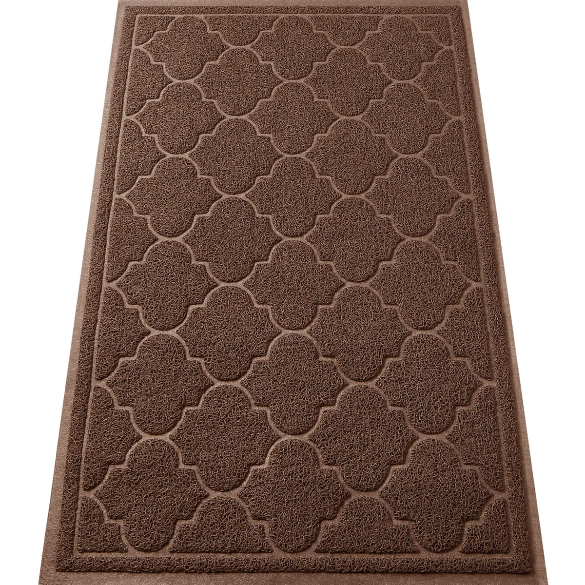 LuxStep Door Mat Large 24x36 Inch Indoor Outdoor Doormat, Non-Slip Low-Profile Design Floor Mat, Durable Trap Dirt and Dust Front Door Welcome Mat for Entryway,Patio,Garage, Grey