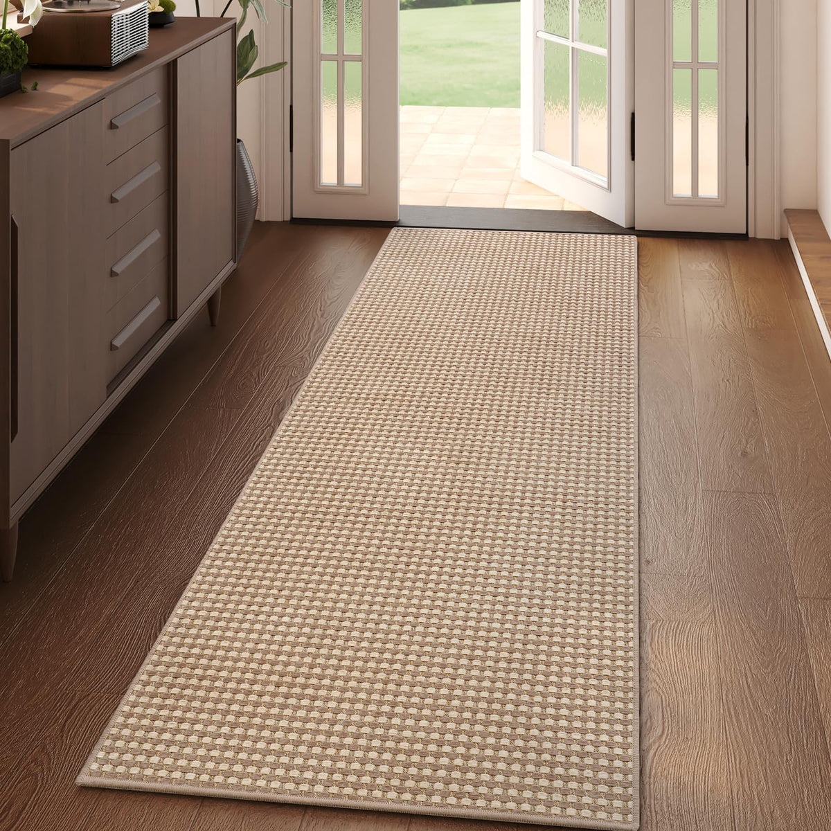 YDKGL Indoor Front Door Mat Entryway Rug Non Slip Washable Brown 2x3 ft