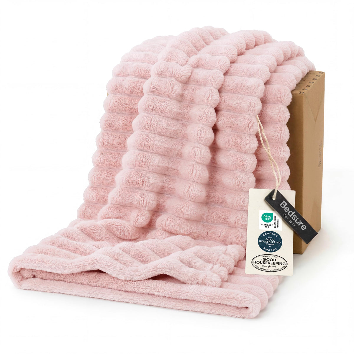 Bedsure GentleSoft White Throw Blanket for Couch - Halloween Decorations for Fall Home Living Room Decor, Cozy Fleece Blanket, Christmas Birthday Gifts for Women Mom Her Girls, Off White, 50x60 in