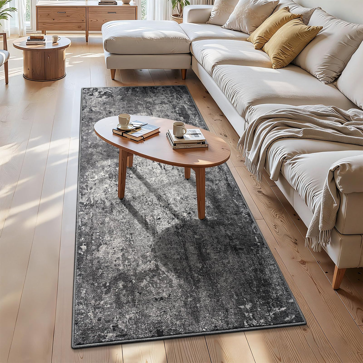 Entrance Rugs Indoor 2x3 Grey Entry Rug Washable Abstract Small Area Rug Non-Slip Low Pile Throw Rugs for Entryway, Kitchen Floor, Front Door Indoor Door Mat, Bathroom, Bedroom Bedside