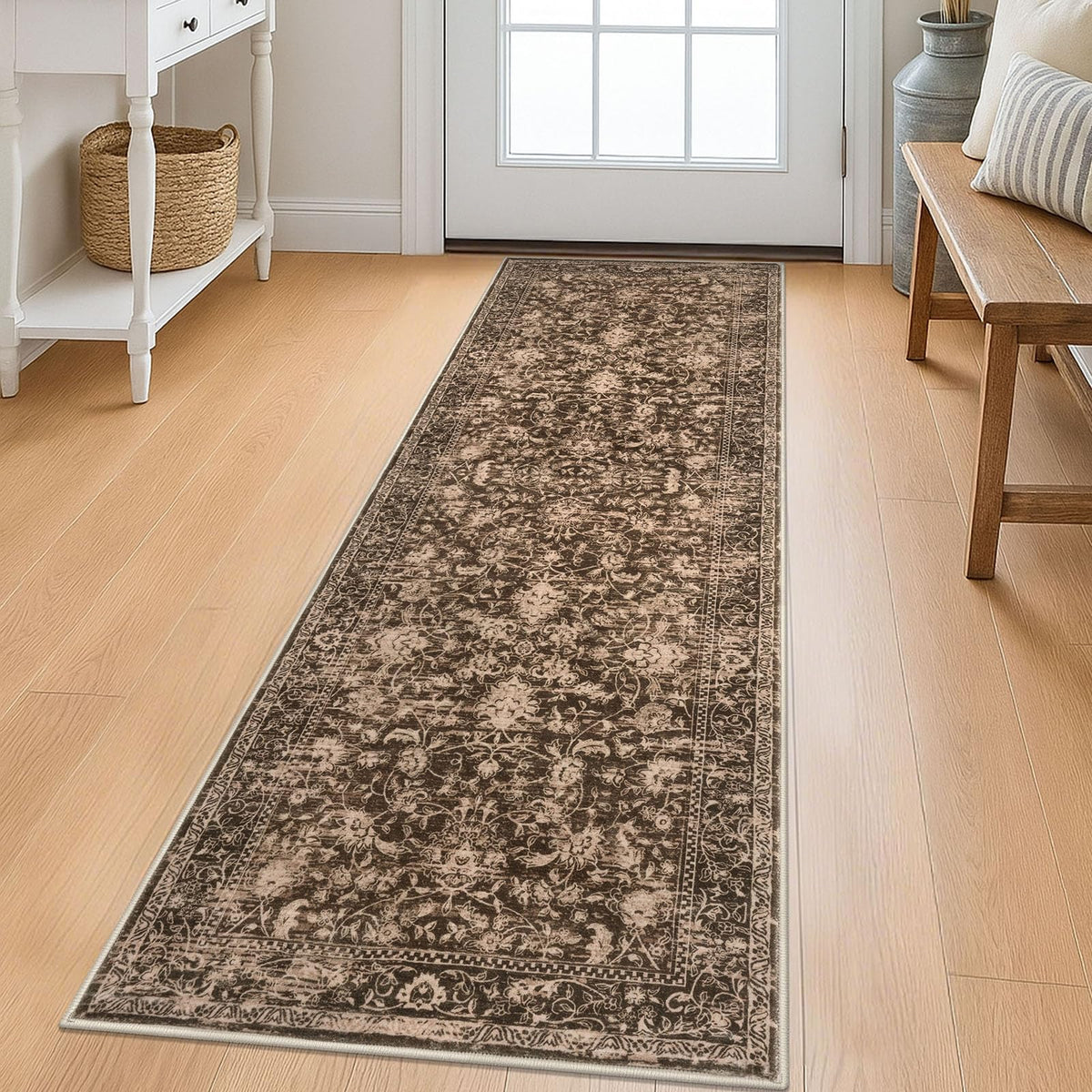 KILOCOCO 2x3 Washable Rug Small Entryway Rugs Indoor Door Mat, Blue/Navy