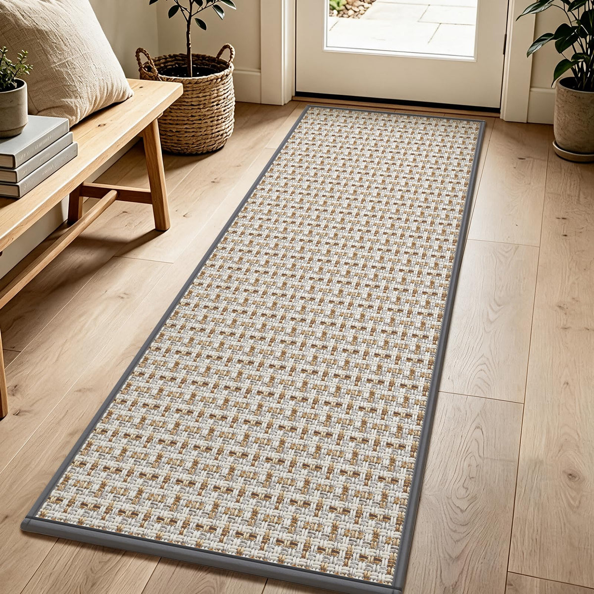 YDKGL Front Door Mat Indoor Entrance Non Slip Entry Doormat Gray 17"x30"