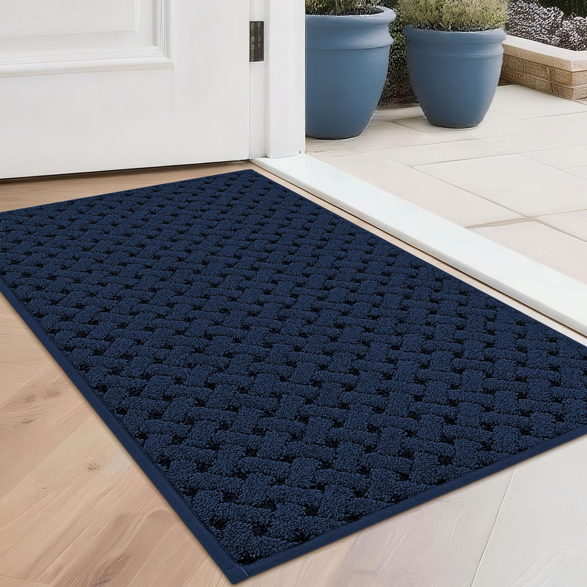 BEQHAUSE Dirt Trapper Door Mat Non-Slip Entryway Rugs, 24" x 36", Beige