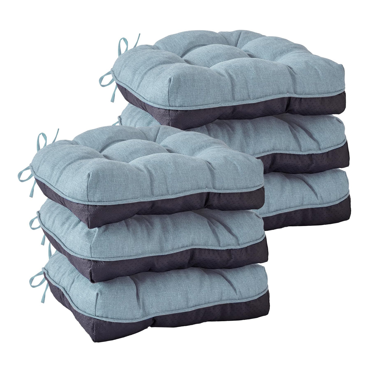 IASEAHK Chair Cushions for Dining Chairs, 15.5" x 15.5" x 4", Navy Blue
