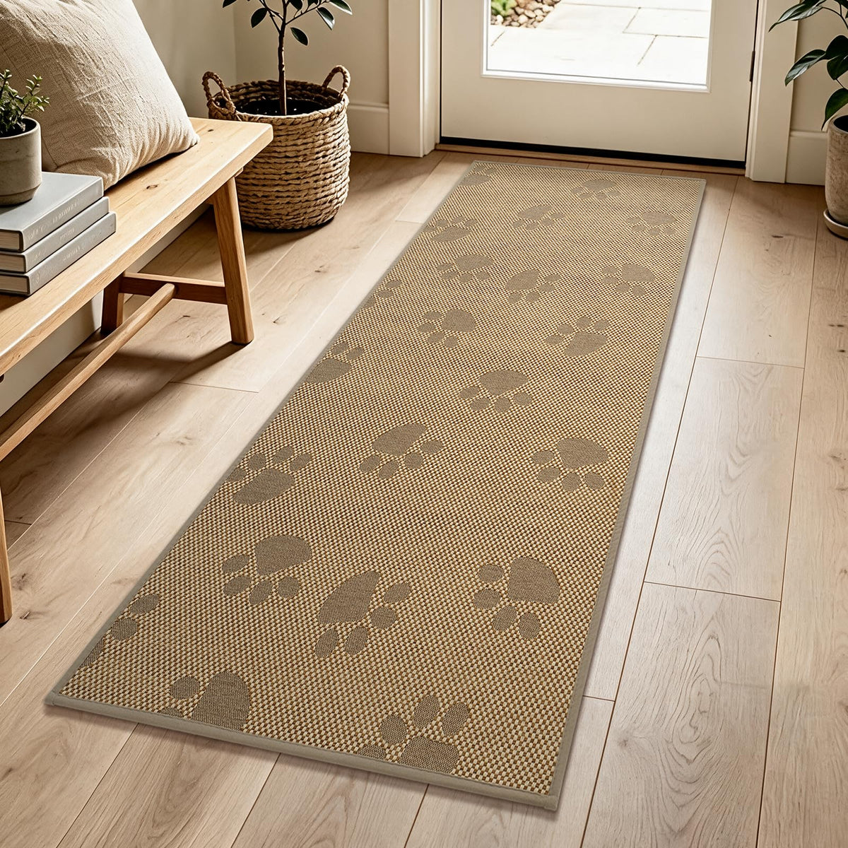 YDKGL Front Door Mat Indoor Entrance Non Slip Entry Doormat Gray 17"x30"