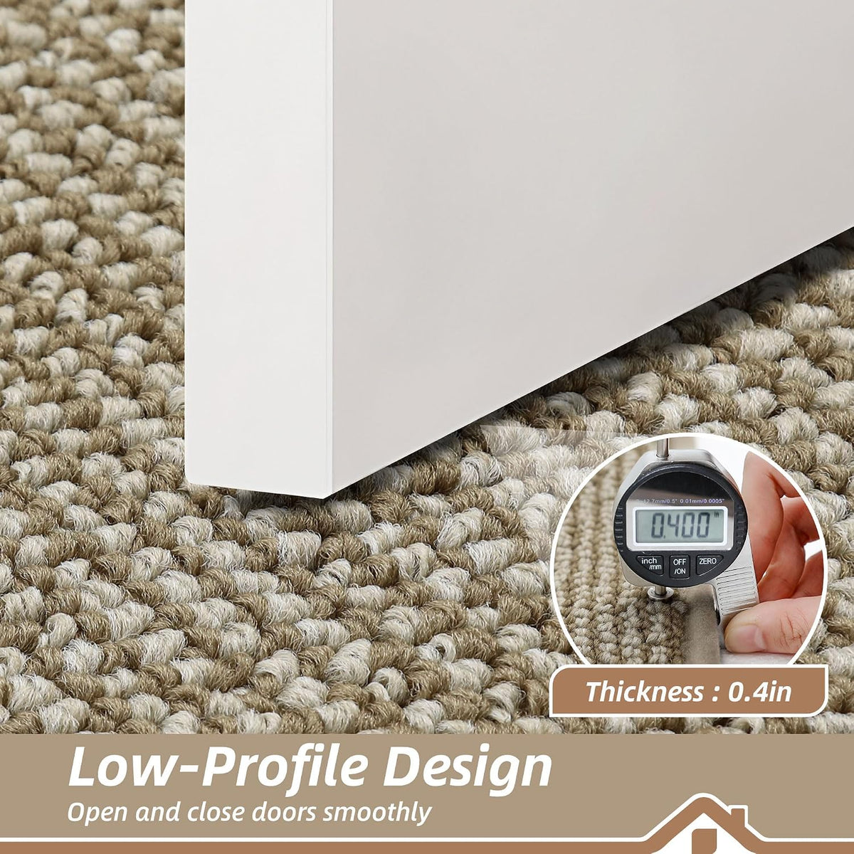 BEQHAUSE Dirt Trapper Door Mat 20" x 32", Non-Slip Washable, Light Beige