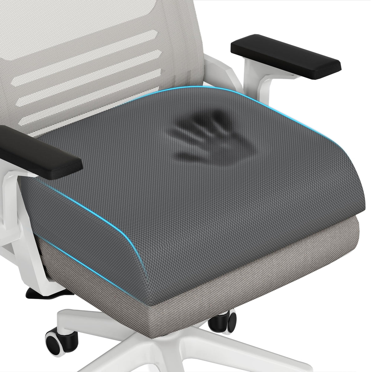 TranquilRelax 3-Inch Memory Foam Seat Cushion for Office Chair, Large