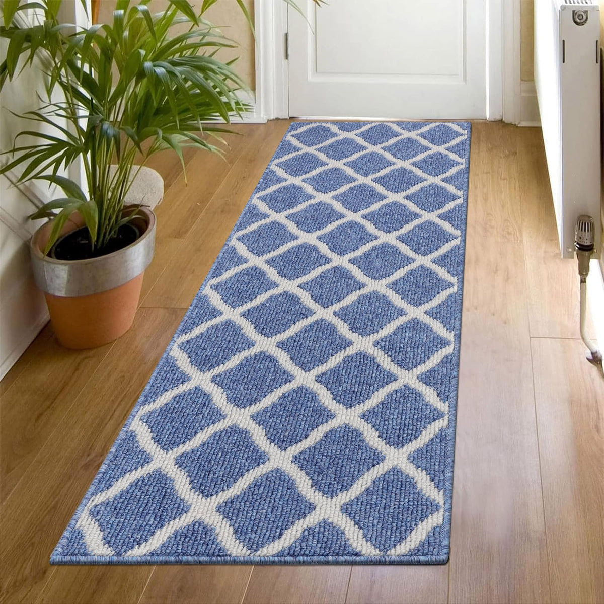 SHACOS Door Mats 20"x32" Indoor Washable Kitchen Entryway Rug Non Slip Absorbent Floor Mat for Home Entrance Garage, Light Gray