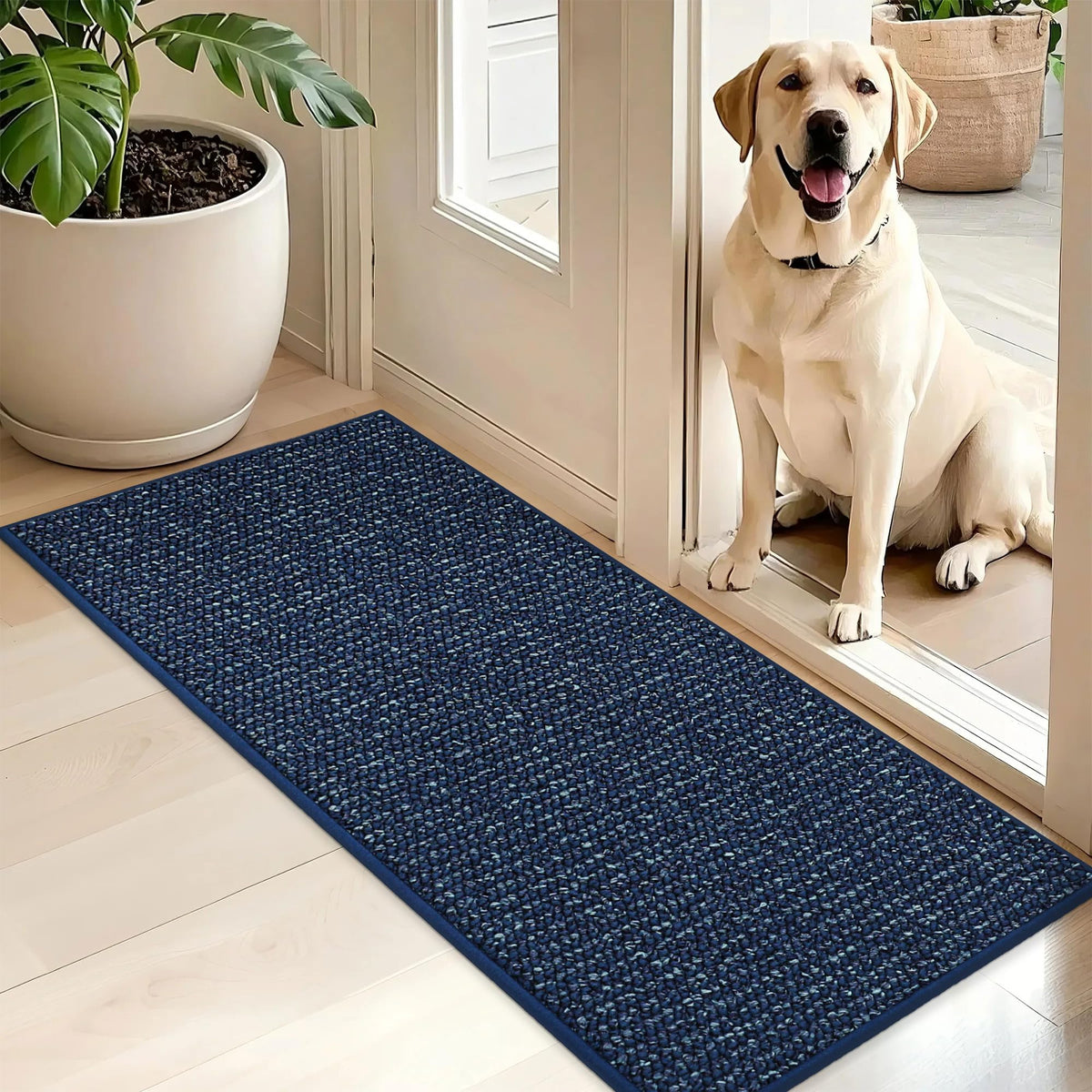 BEQHAUSE Dirt Trapper Door Mat 20"x32", Non-Slip Washable Doormat, Charcoal