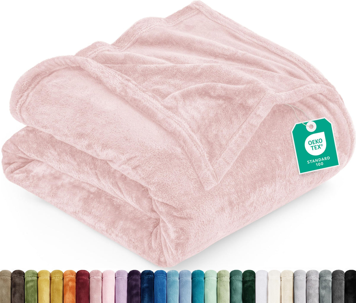 Utopia Bedding Ultra Soft Fleece Bed Blanket Throw Size Grey (50x60 Inches)