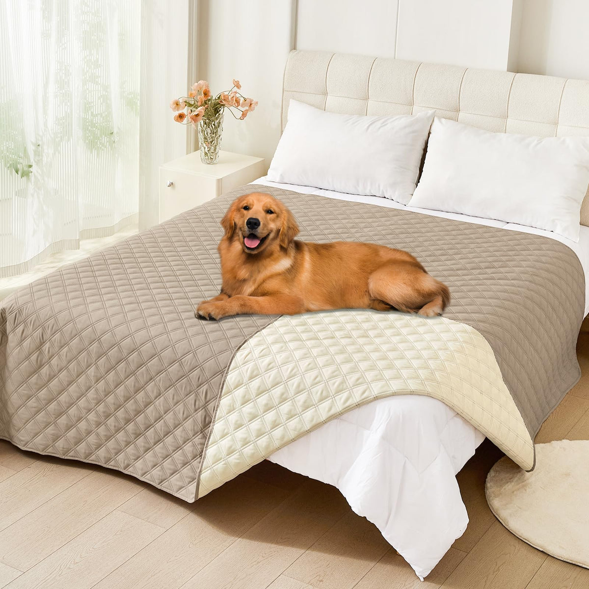 Smiry Waterproof Reversible Pet Couch Covers for Dogs