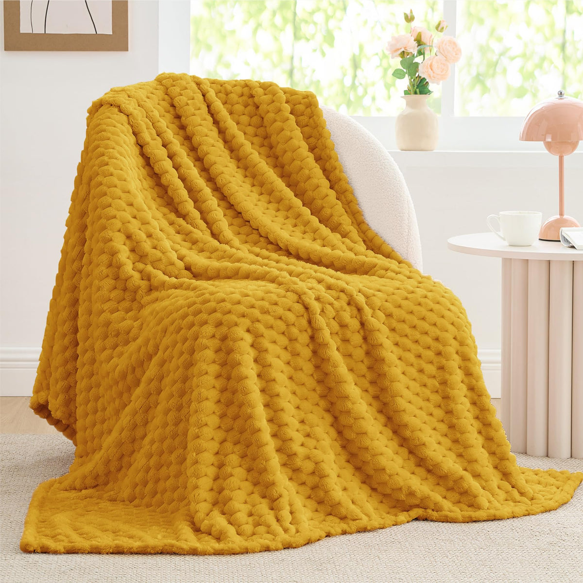BEDELITE Pink Throw Blanket for Couch, Soft Cozy Gifts for Women, 50 * 60