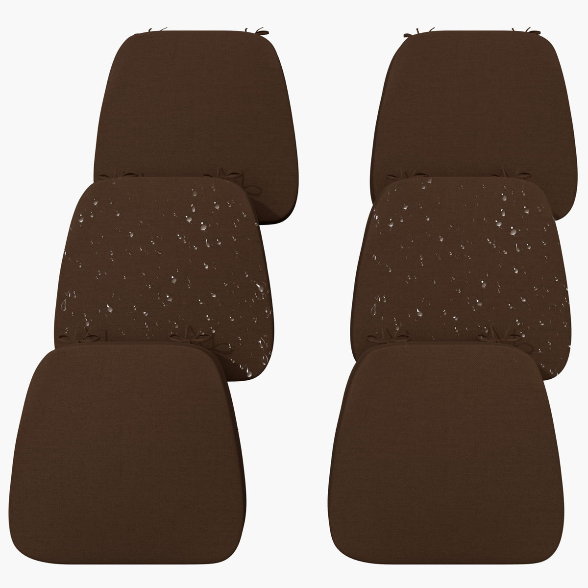 17'' x 16'' x 2.5"Thick Chair Cushions for Dining Chairs, 4 Pack WaterProof Easy Clean Kitchen Chair Pads with Ties and Non-Slip Backing - 30D High Elastic Foam Soft Kitchen Chair Cushions